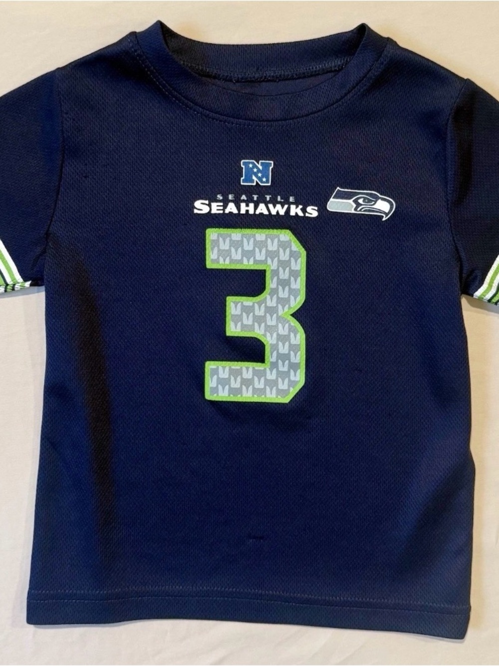 Seattle Seahawks Kids' Navy #3 Football Jersey Tee